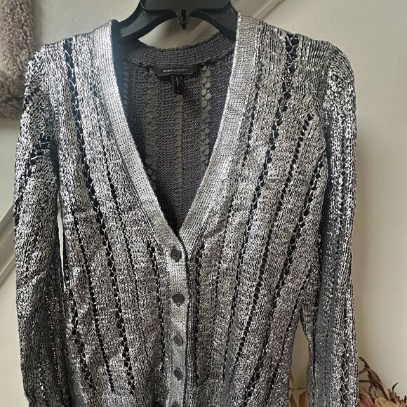 BCBGMaxAzria Reyes Cardigan in a grayish silver size small - Picture 1 of 3